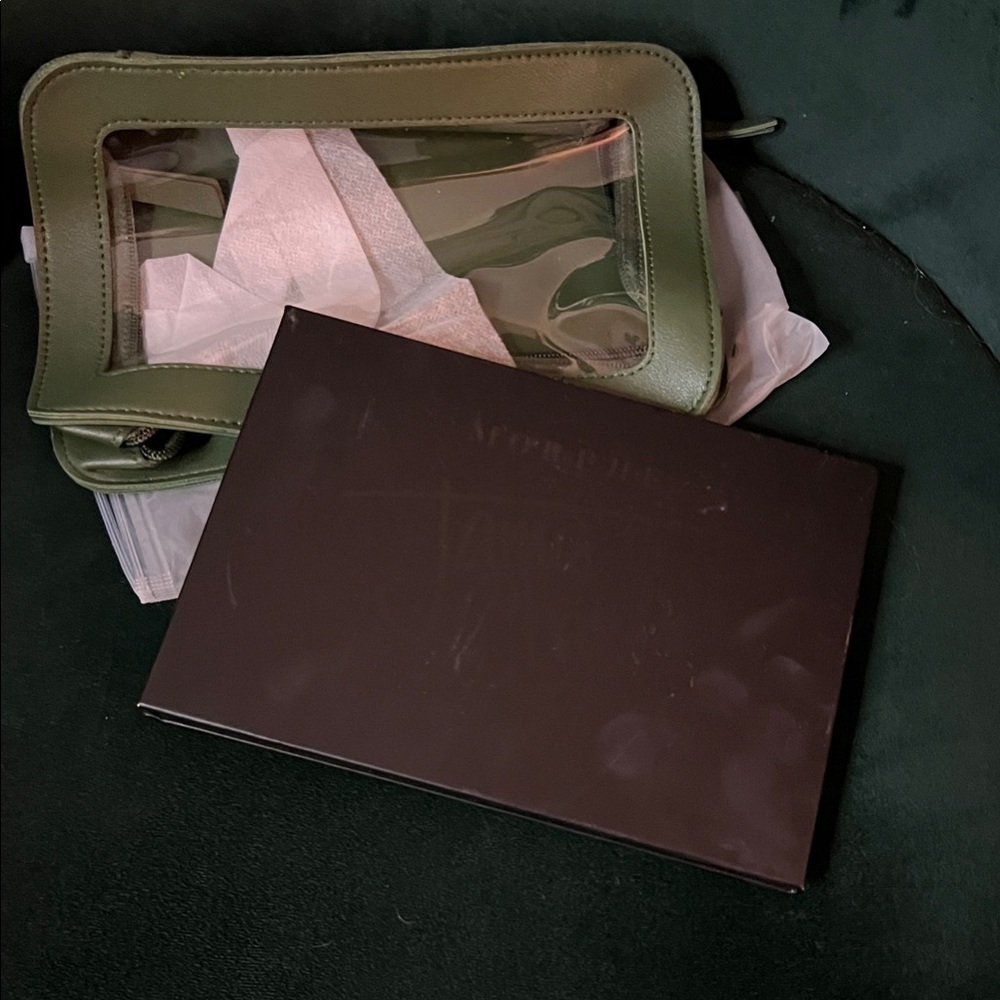 Green Transparent Clutch with Black Palette